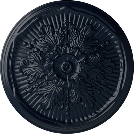 Ekena Millwork Luton Ceiling Medallion (Fits Canopies up to 3 1/2"), Hand-Painted Midnight Dream, 21"OD x 2"P CM21LUMDF